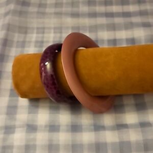 2 Medium hand size Bohemian Broad Bangle